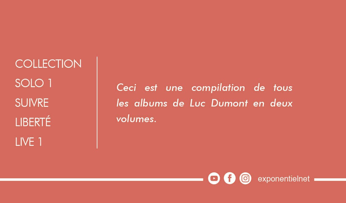 LUC DUMONT - COMPILATION VOLUME 1 (Téléchargement mp3)